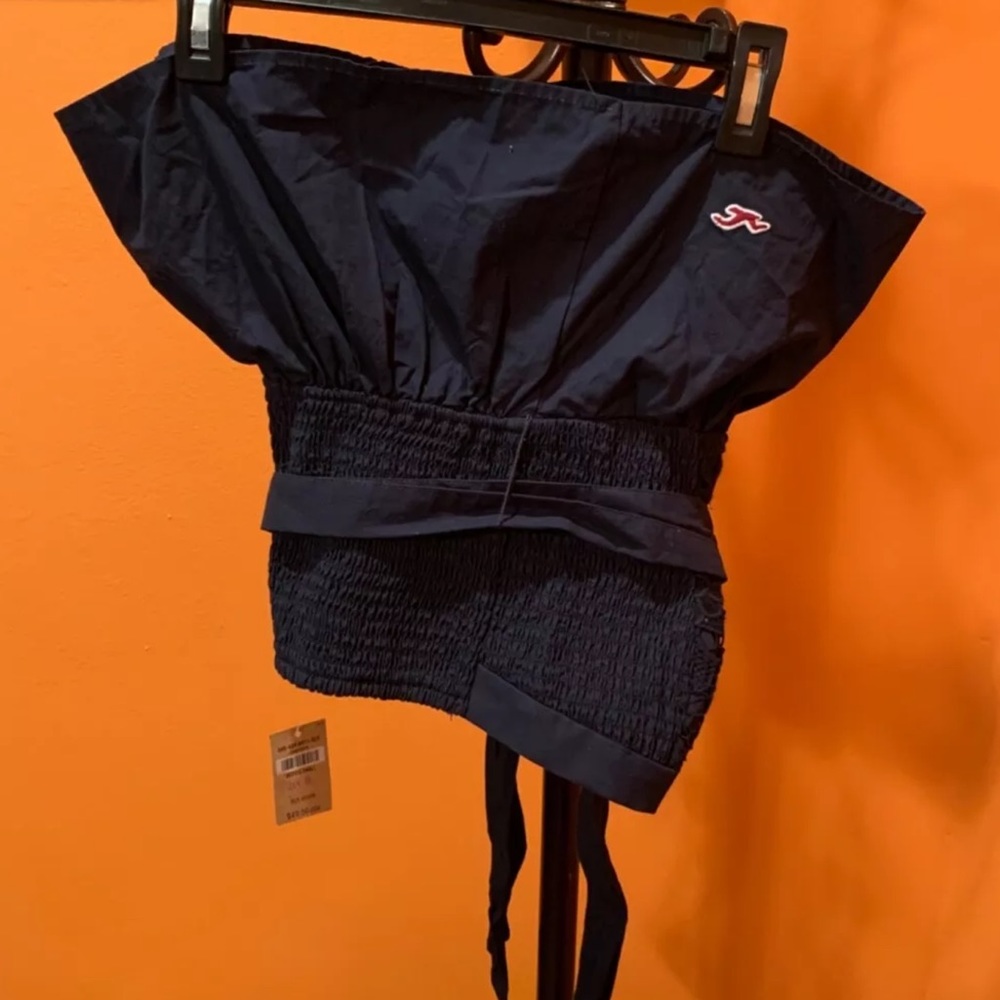 Women's Hollister Navy Tube-Top w/ waist Rope S
